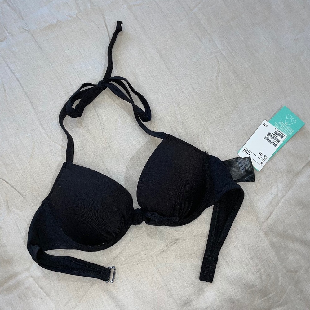 H&M Black push-up bra bikini top *NEW*